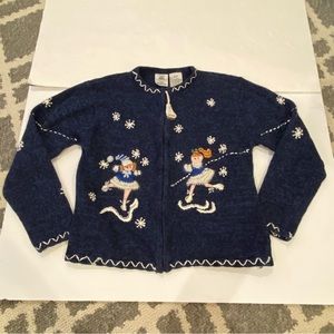 Tiara Girls zip front ice skating sweater 12-14